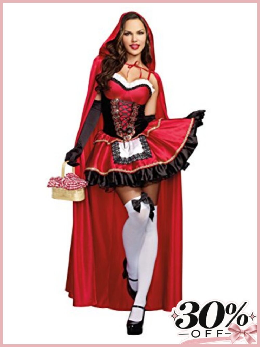 Women's Red Riding Hood Halloween Costume Adult Sexy Dress